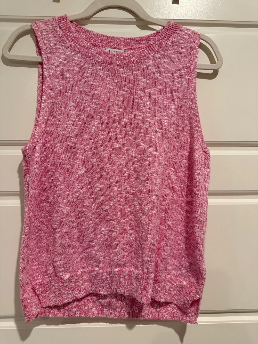 J. Crew Pink Melange Sleeveless Knit Tank